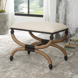 Uttermost Icaria Upholstered Small Bench - Home Elegance USA