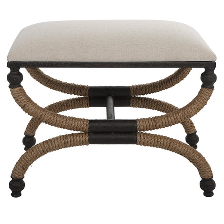 Uttermost Icaria Upholstered Small Bench - Home Elegance USA