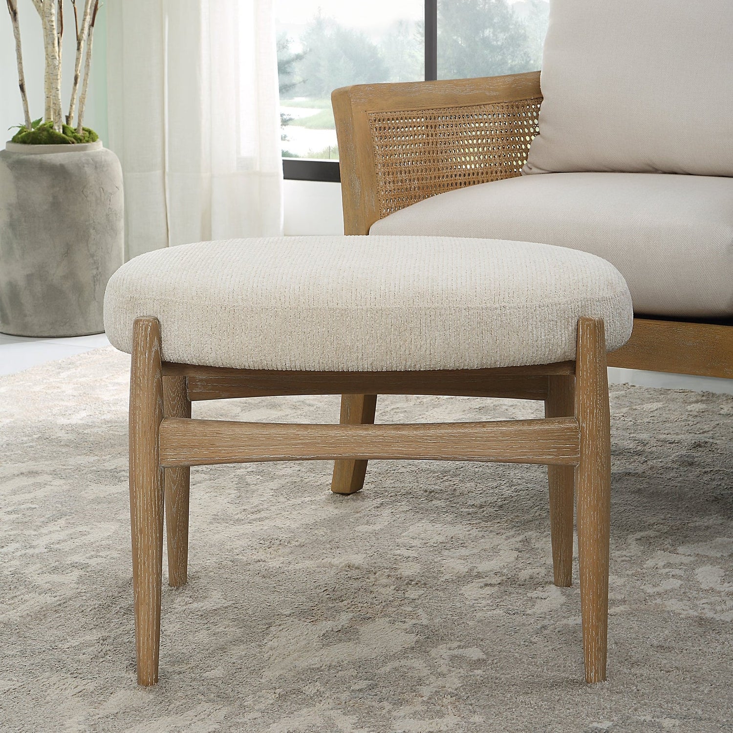 Acrobat Off - White Small Bench | Uttermost | Home Elegance USA