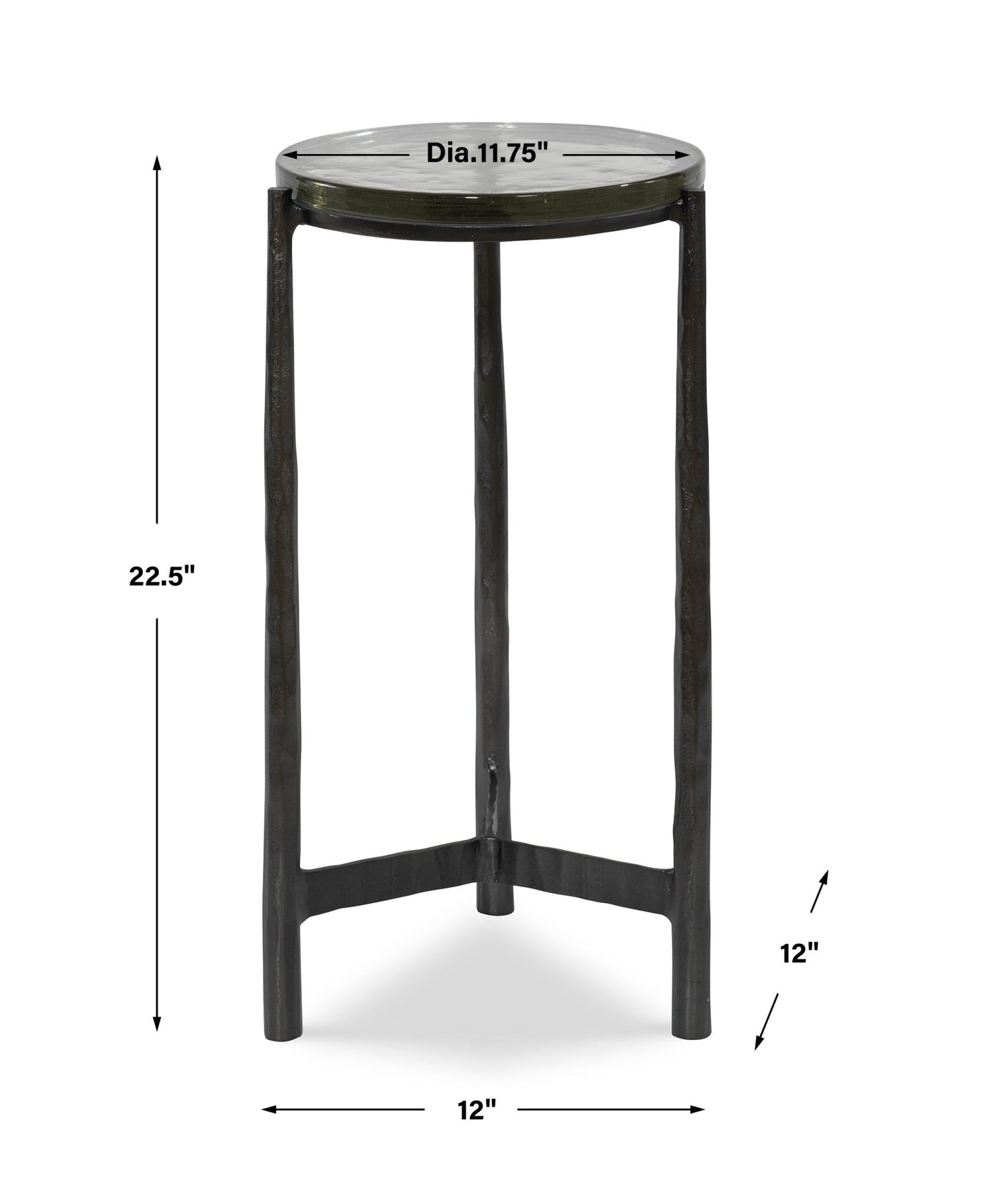 Uttermost Eternity Iron & Glass Accent Table - Home Elegance USA