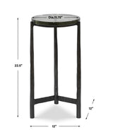 Uttermost Eternity Iron & Glass Accent Table - Home Elegance USA