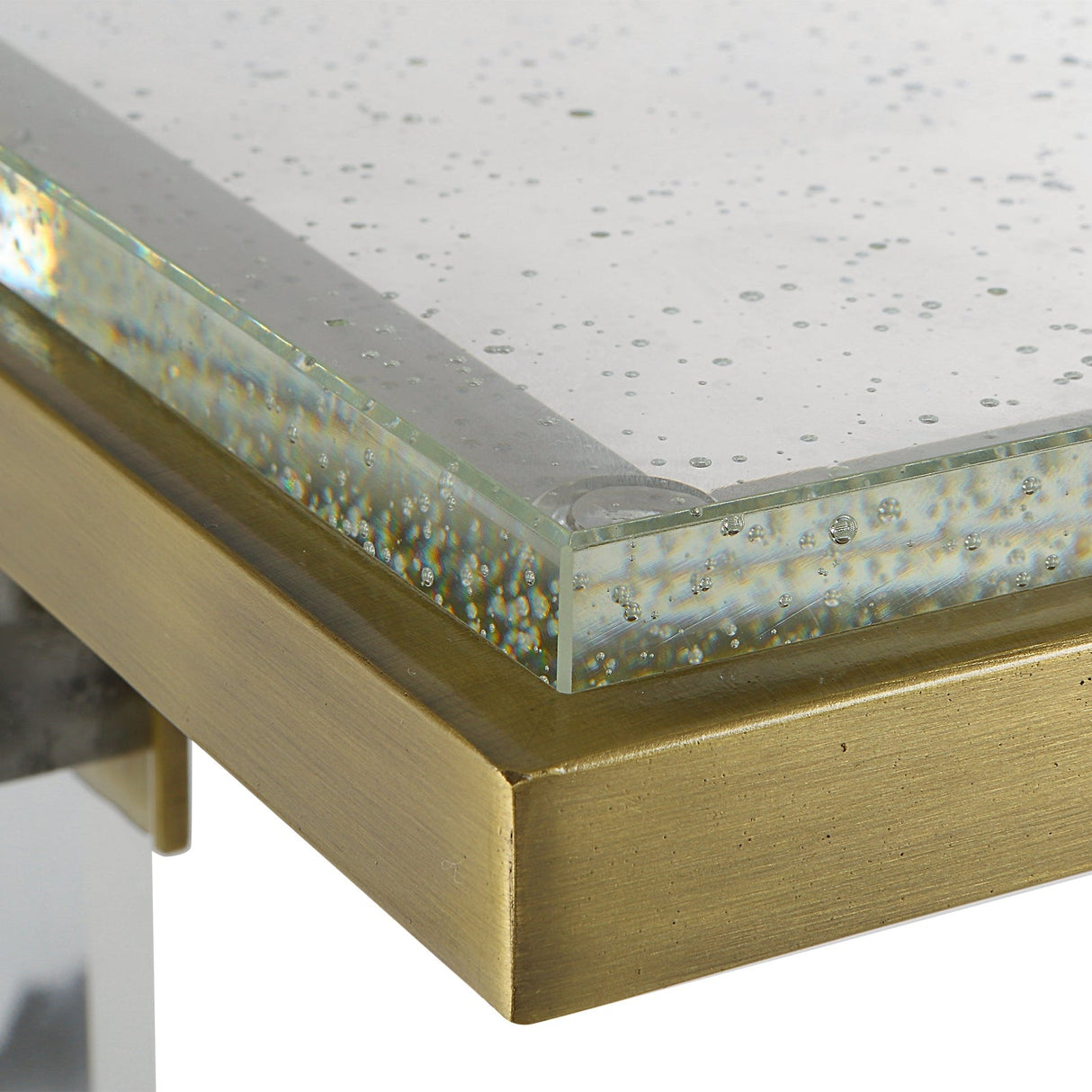 Uttermost Muse Seeded Glass Accent Table - Home Elegance USA