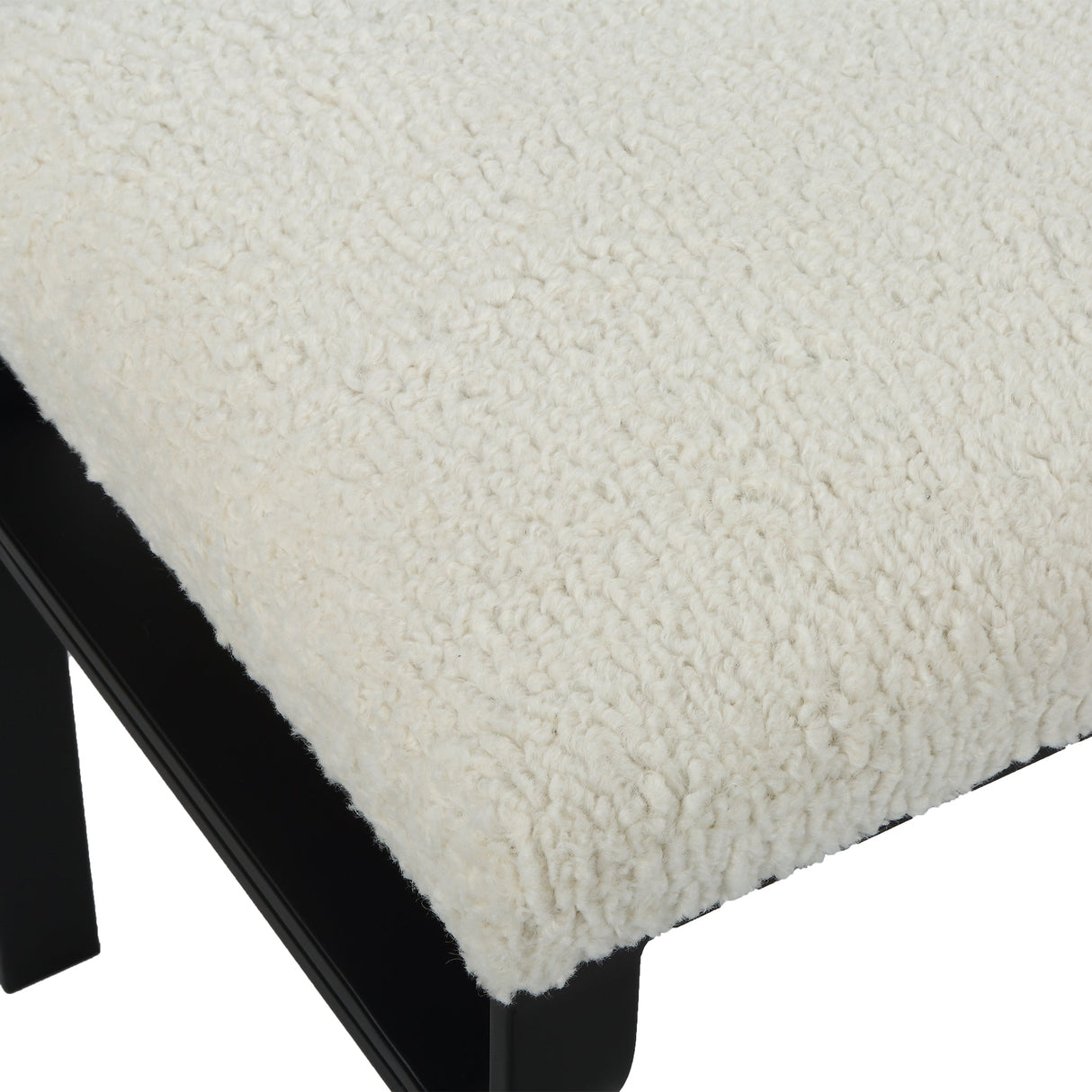 Uttermost Diverge White Shearling Small Bench - Home Elegance USA