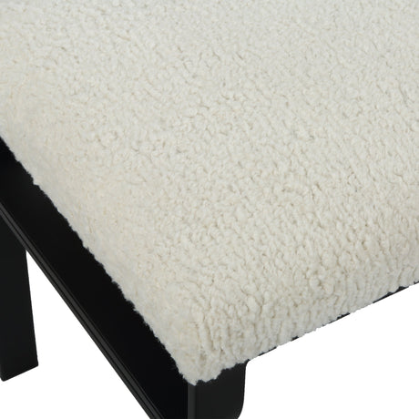 Uttermost Diverge White Shearling Small Bench - Home Elegance USA