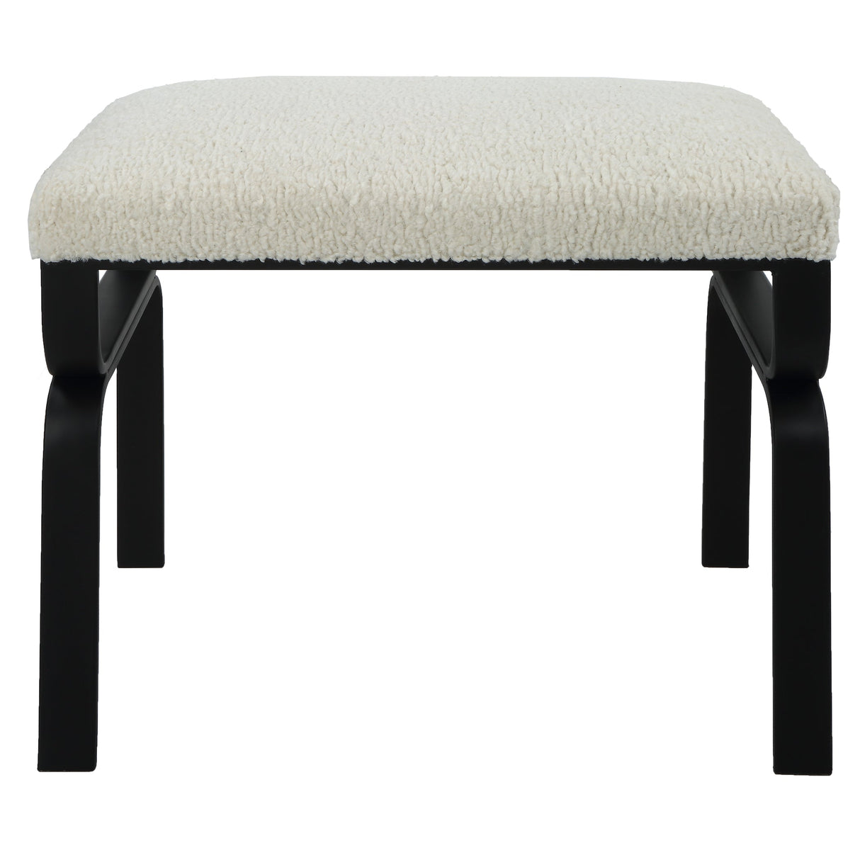 Uttermost Diverge White Shearling Small Bench - Home Elegance USA