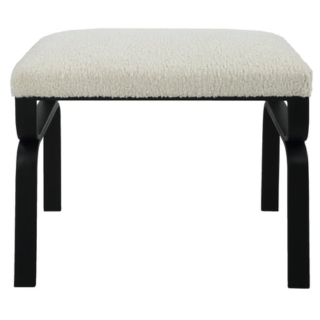 Uttermost Diverge White Shearling Small Bench - Home Elegance USA