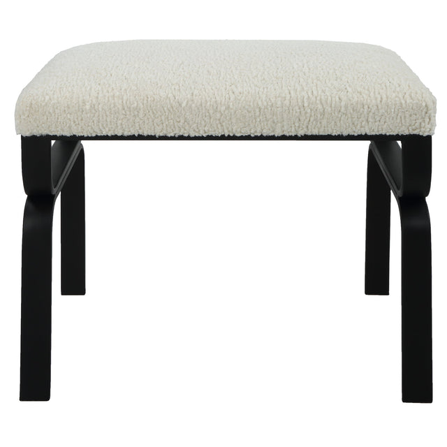 Uttermost Diverge White Shearling Small Bench - Home Elegance USA