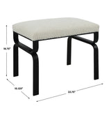 Uttermost Diverge White Shearling Small Bench - Home Elegance USA
