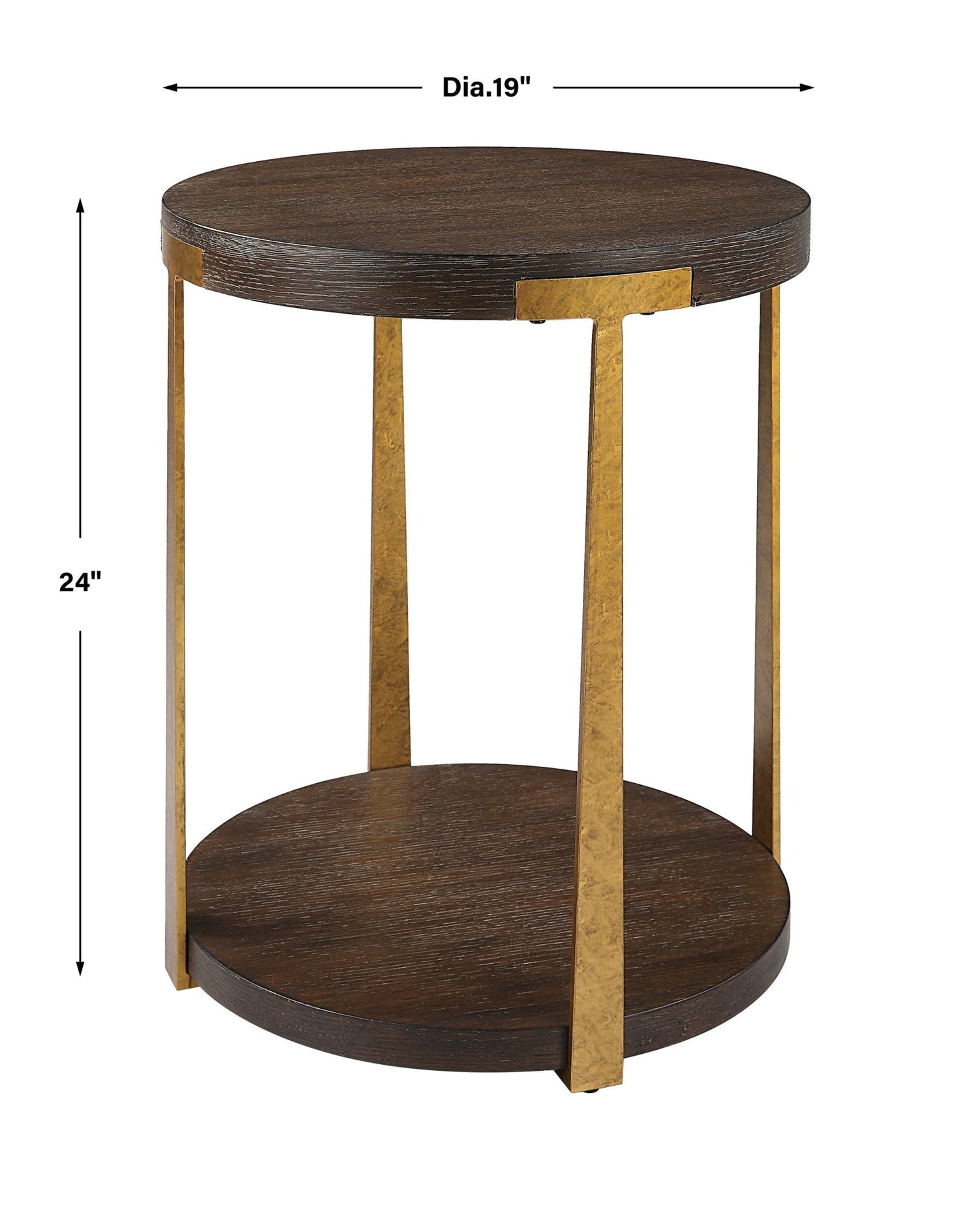 Uttermost Palisade Round Wood Side Table - Home Elegance USA