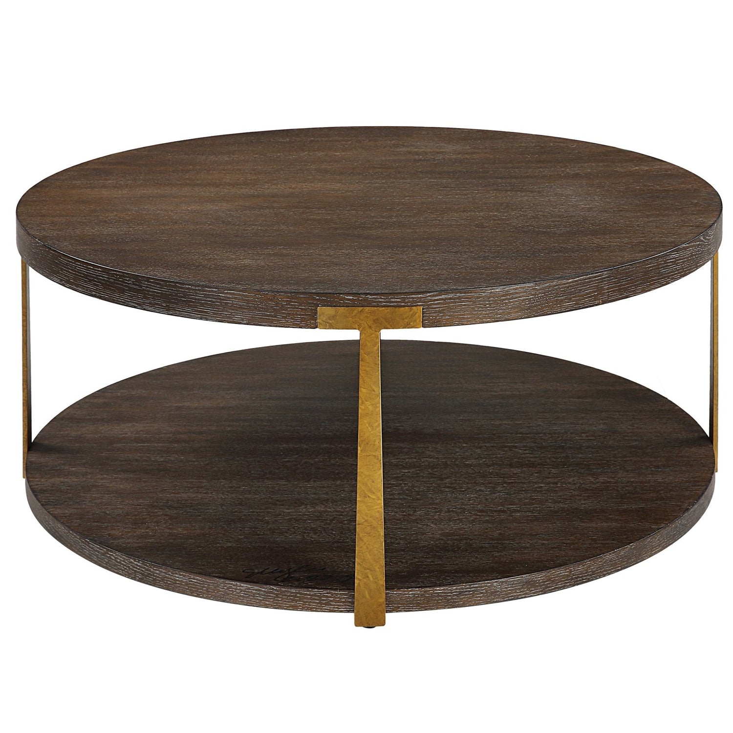 Uttermost Palisade Round Wood Coffee Table - Home Elegance USA