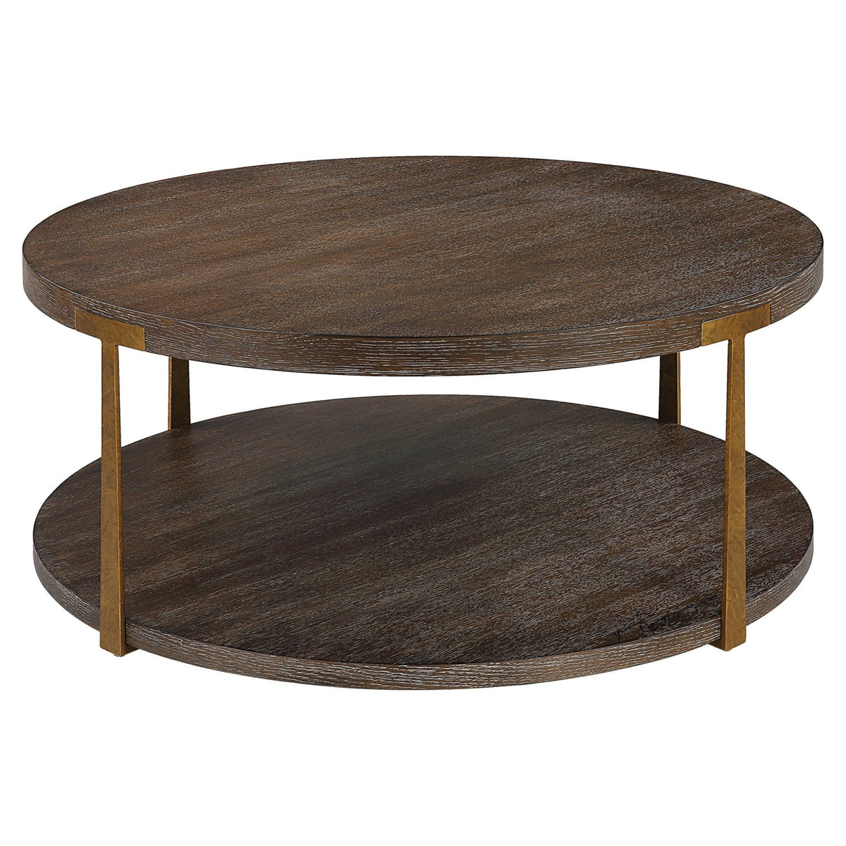 Uttermost Palisade Round Wood Coffee Table - Home Elegance USA