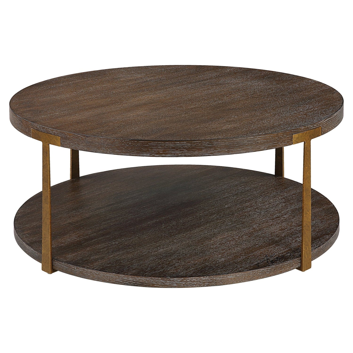 Uttermost Palisade Round Wood Coffee Table - Home Elegance USA