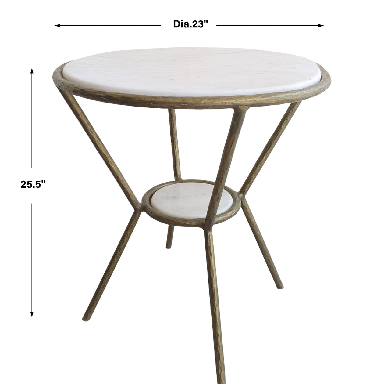 Uttermost Refuge Round White Side Table - Home Elegance USA
