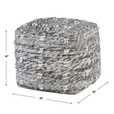 Uttermost Narol Gray Pouf - Home Elegance USA