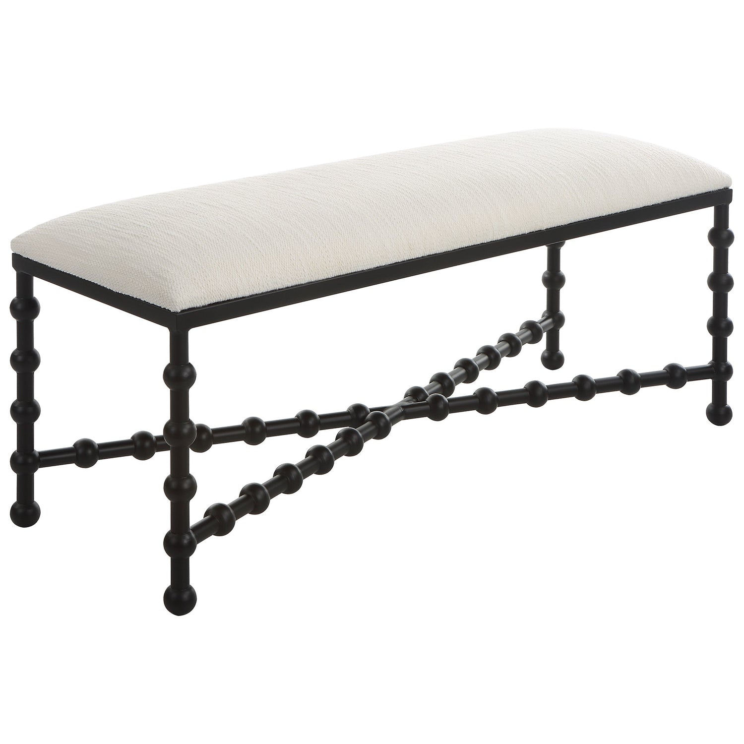 Uttermost Iron Drops Cushioned Bench - Home Elegance USA