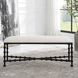 Uttermost Iron Drops Cushioned Bench - Home Elegance USA