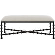Uttermost Iron Drops Cushioned Bench - Home Elegance USA
