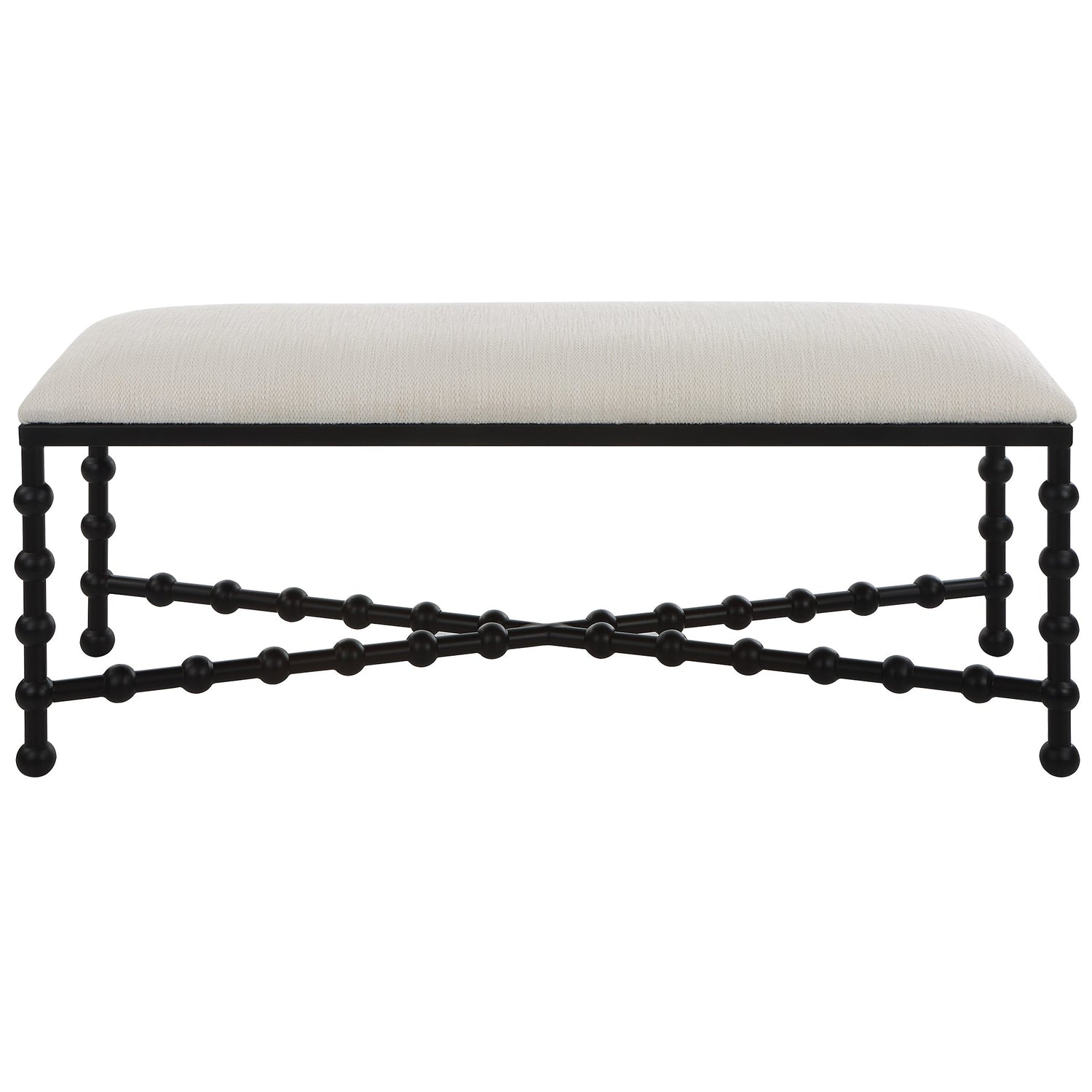 Uttermost Iron Drops Cushioned Bench - Home Elegance USA