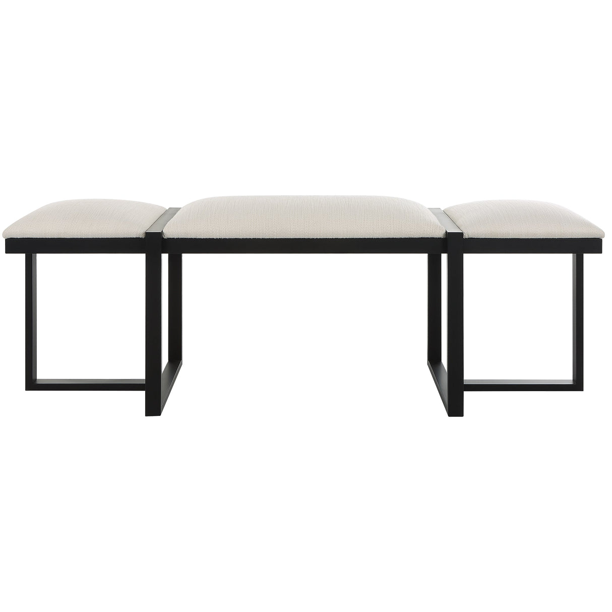 Uttermost Triple Cloud Modern Upholstered Bench - Home Elegance USA
