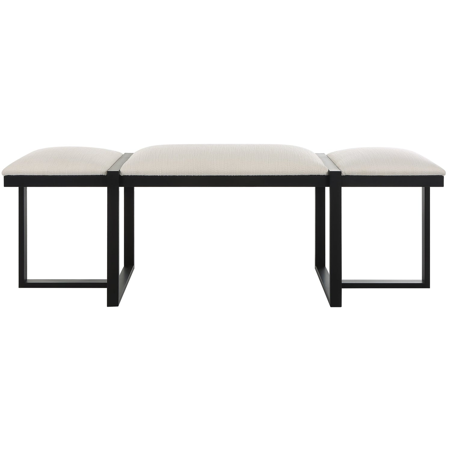 Uttermost Triple Cloud Modern Upholstered Bench - Home Elegance USA