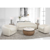 Capra Art Deco White Swivel Chair | Uttermost | Home Elegance USA