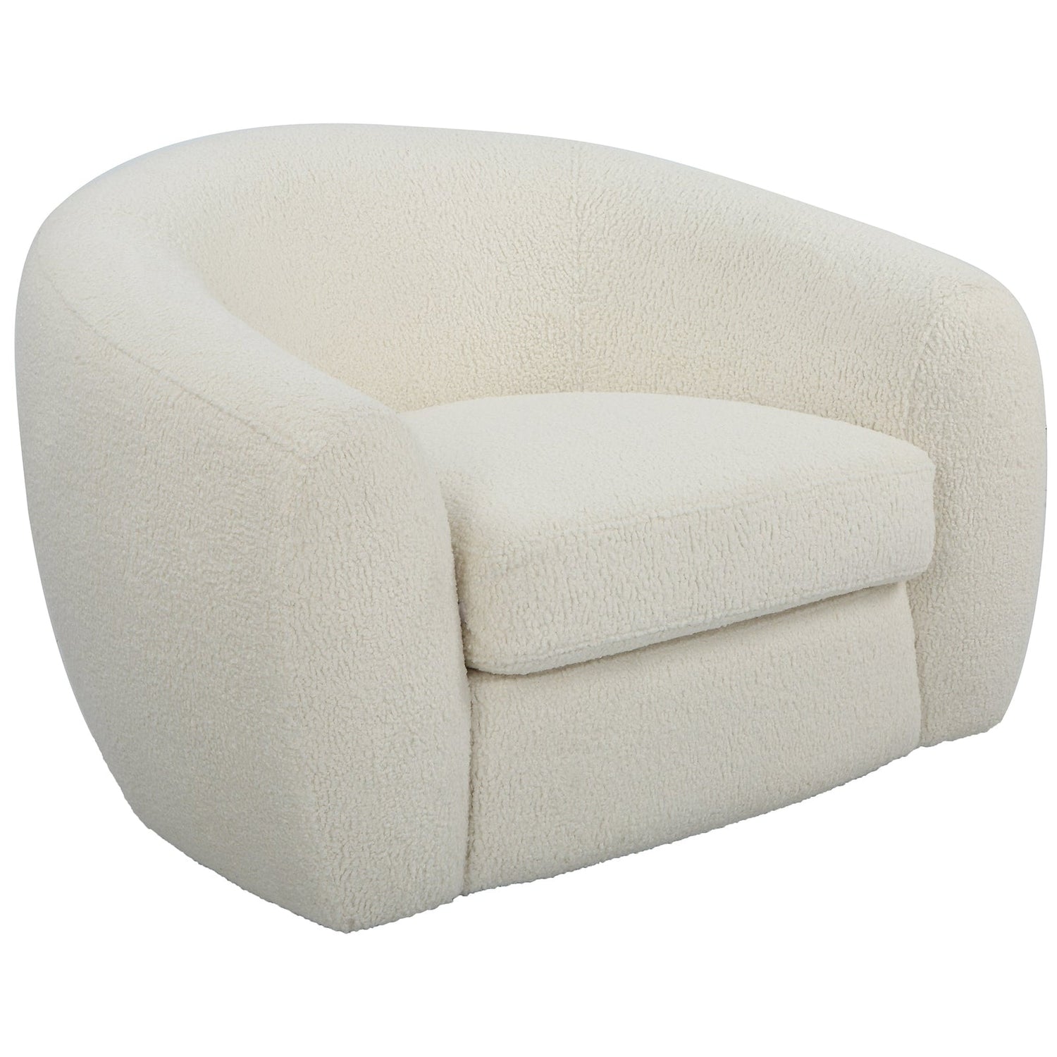 Capra Art Deco White Swivel Chair | Uttermost | Home Elegance USA