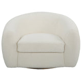Capra Art Deco White Swivel Chair | Uttermost | Home Elegance USA
