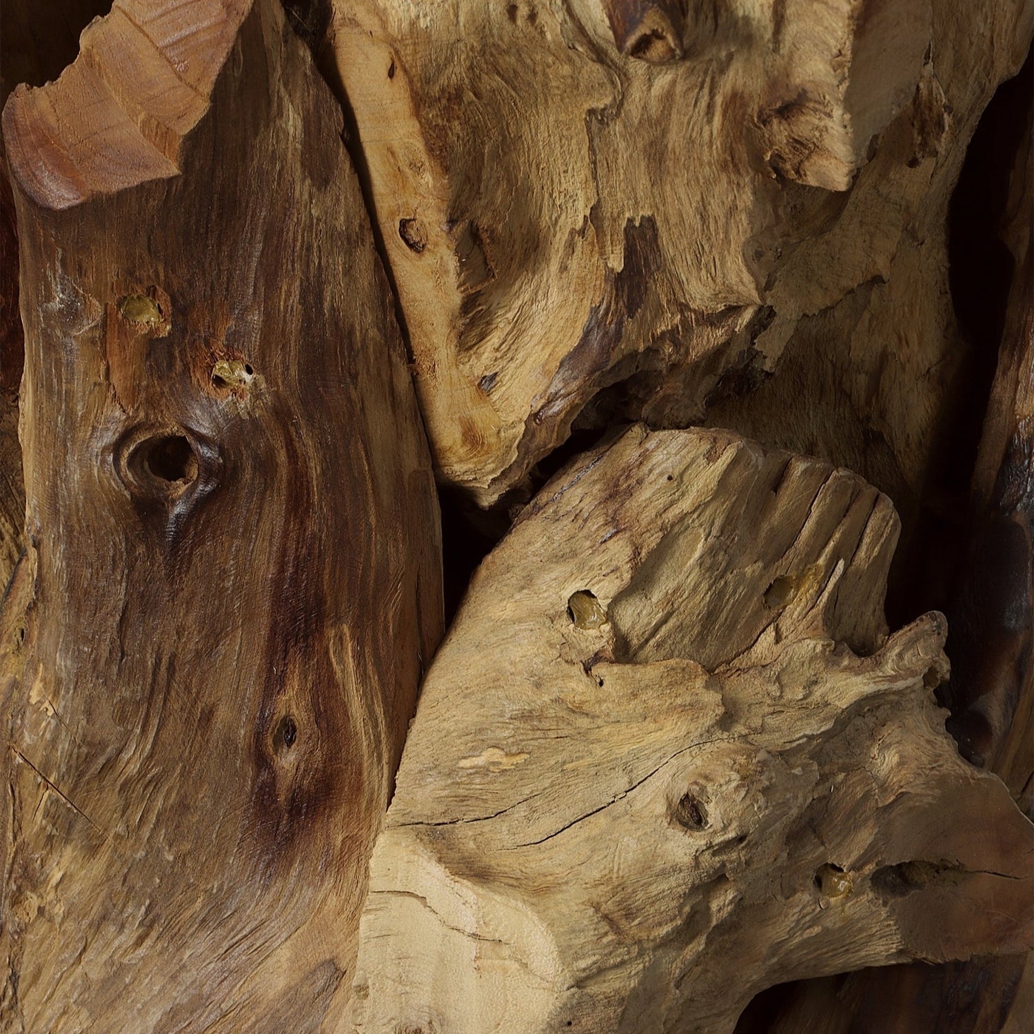 Uttermost Driftwood Glass Top Large Coffee Table - Home Elegance USA