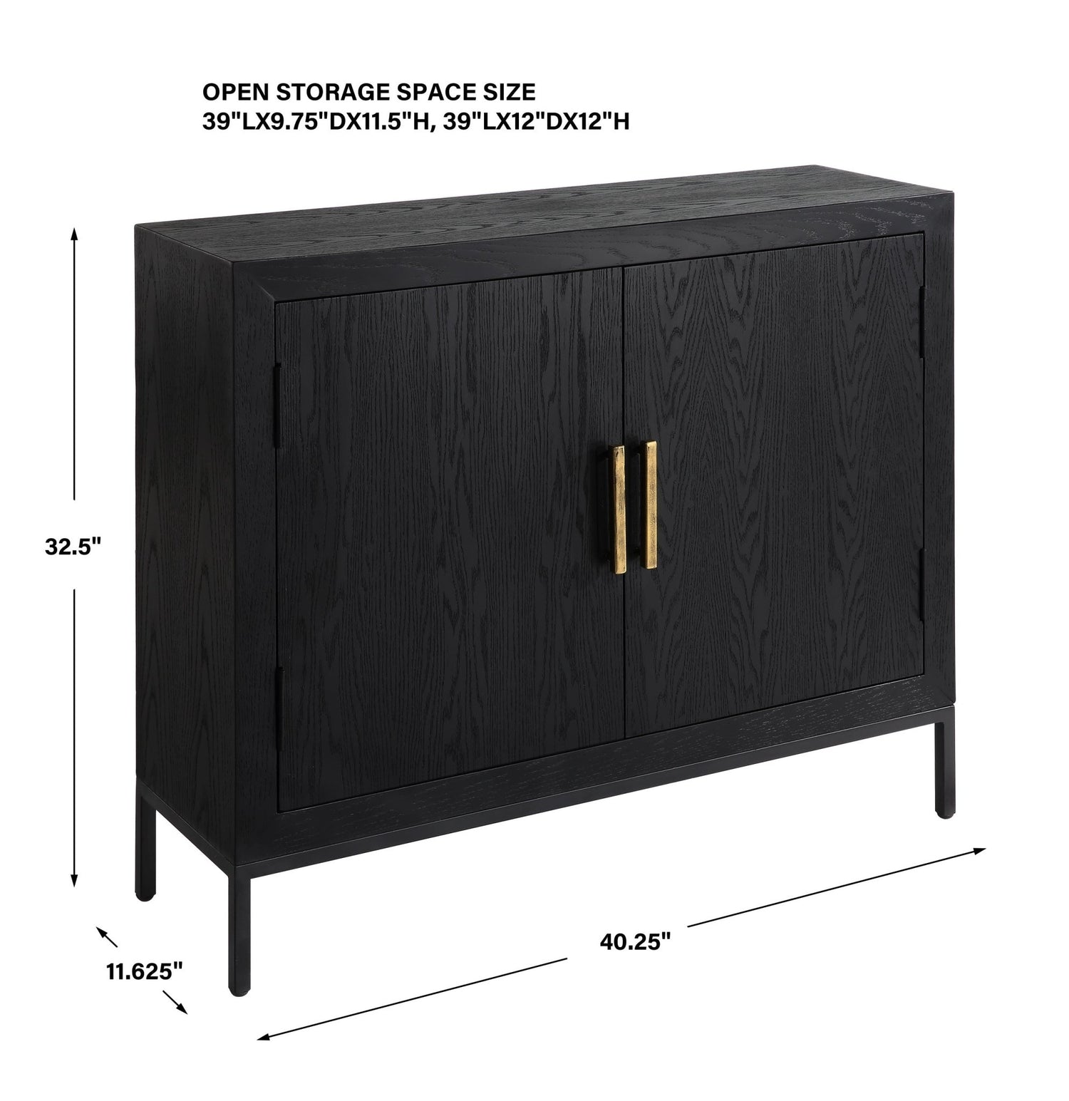 Uttermost Front Range Dark Oak 2 Door Cabinet - Home Elegance USA
