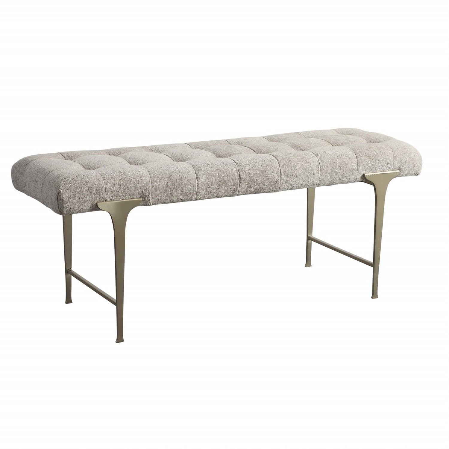Uttermost Imperial Upholstered Gray Bench - Home Elegance USA