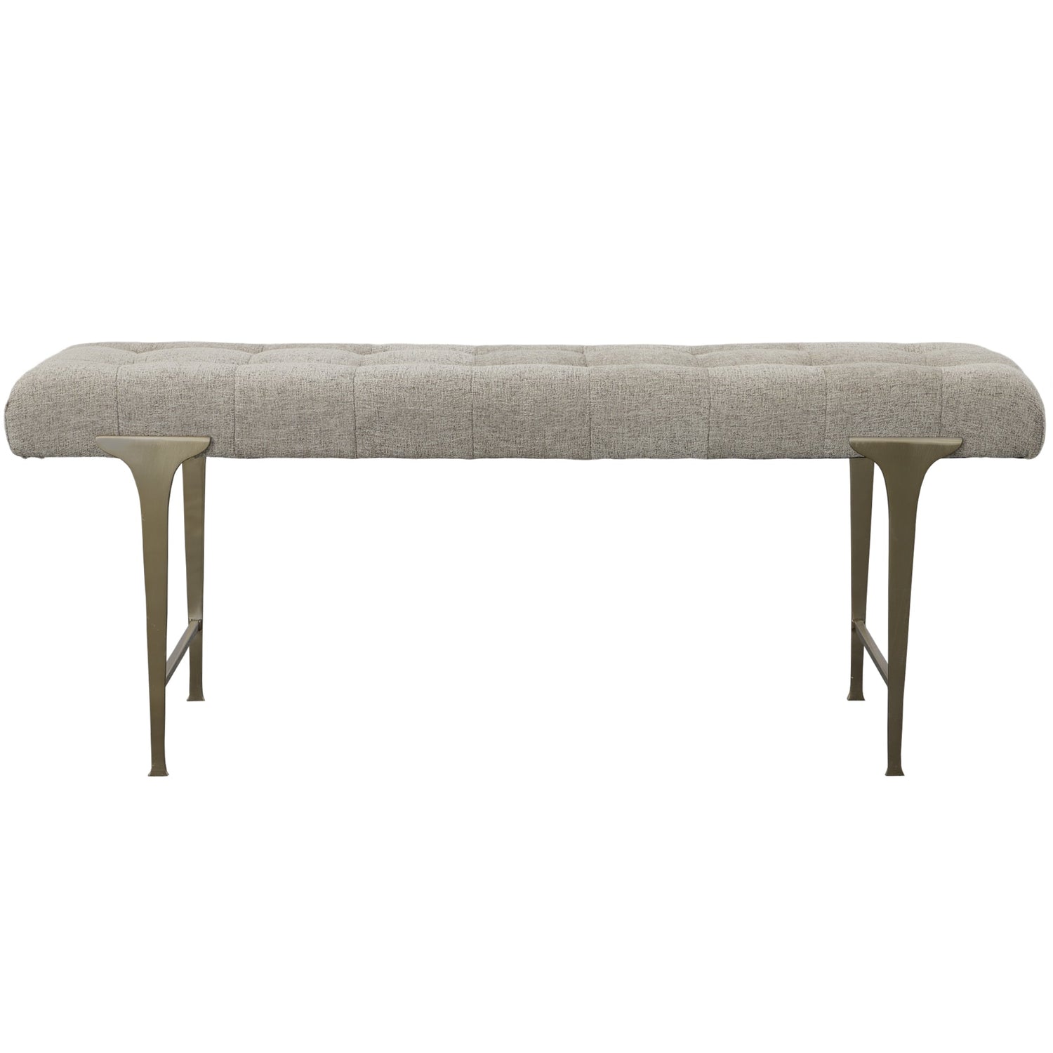 Uttermost Imperial Upholstered Gray Bench - Home Elegance USA