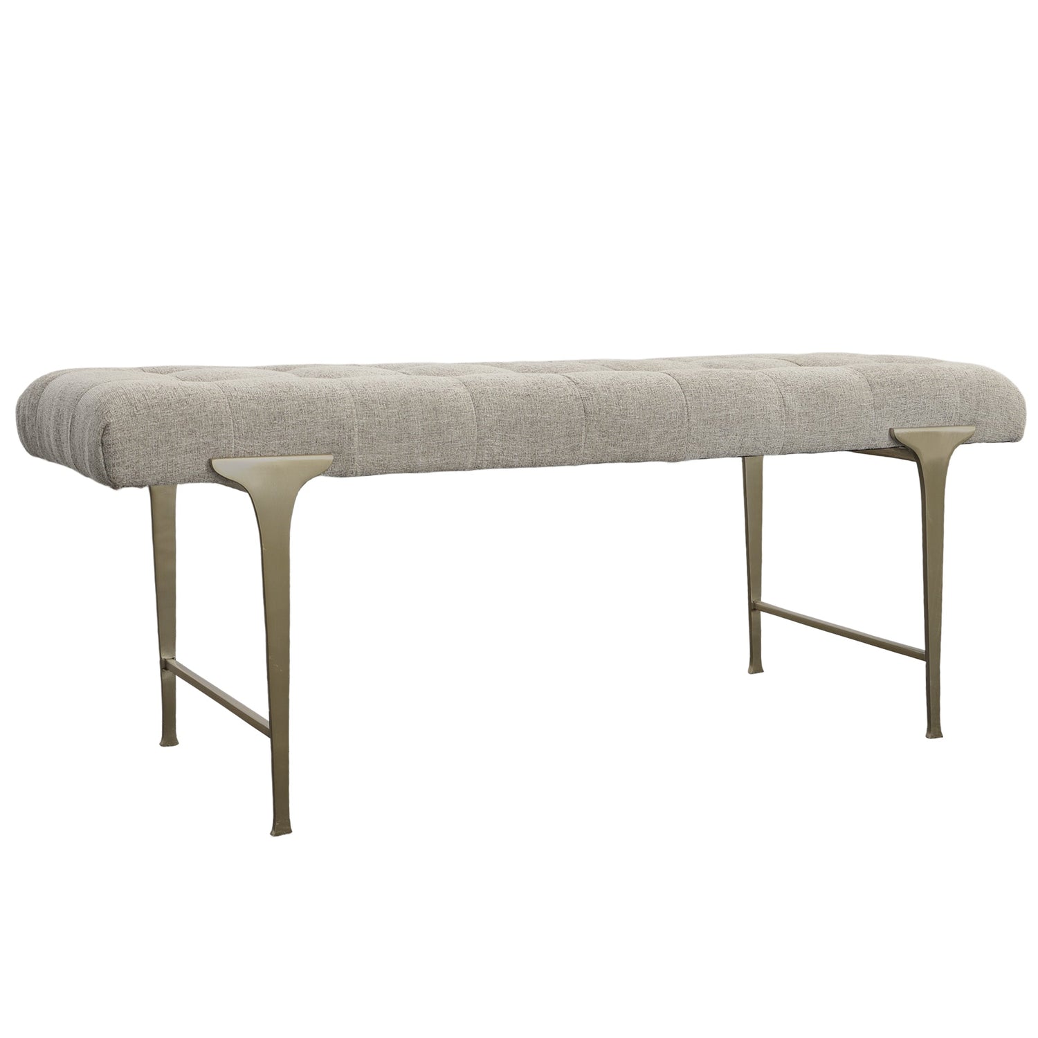 Uttermost Imperial Upholstered Gray Bench - Home Elegance USA