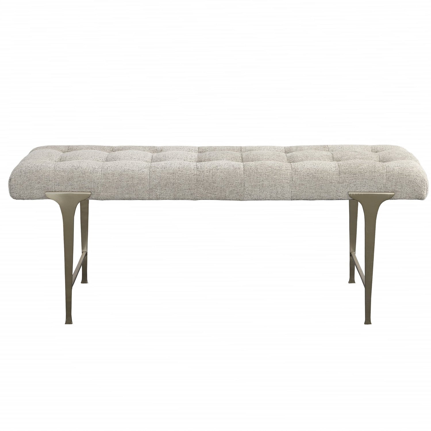 Uttermost Imperial Upholstered Gray Bench - Home Elegance USA