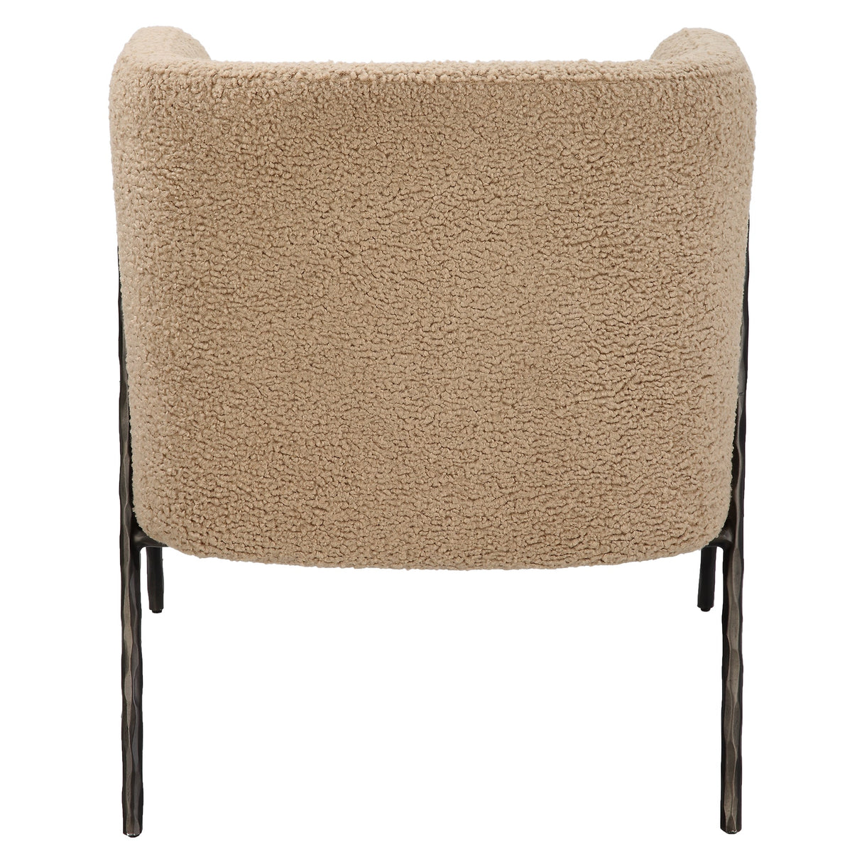 Uttermost Jacobsen Tan Shearling Barrel Chair - Home Elegance USA
