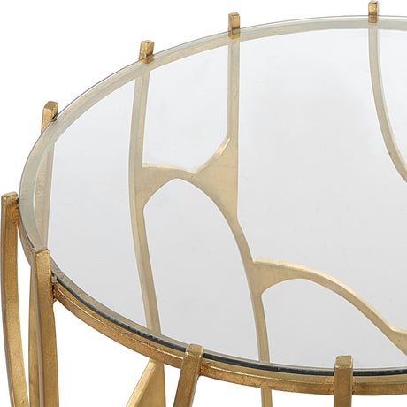Uttermost Ritual Round Gold Side Table - Home Elegance USA