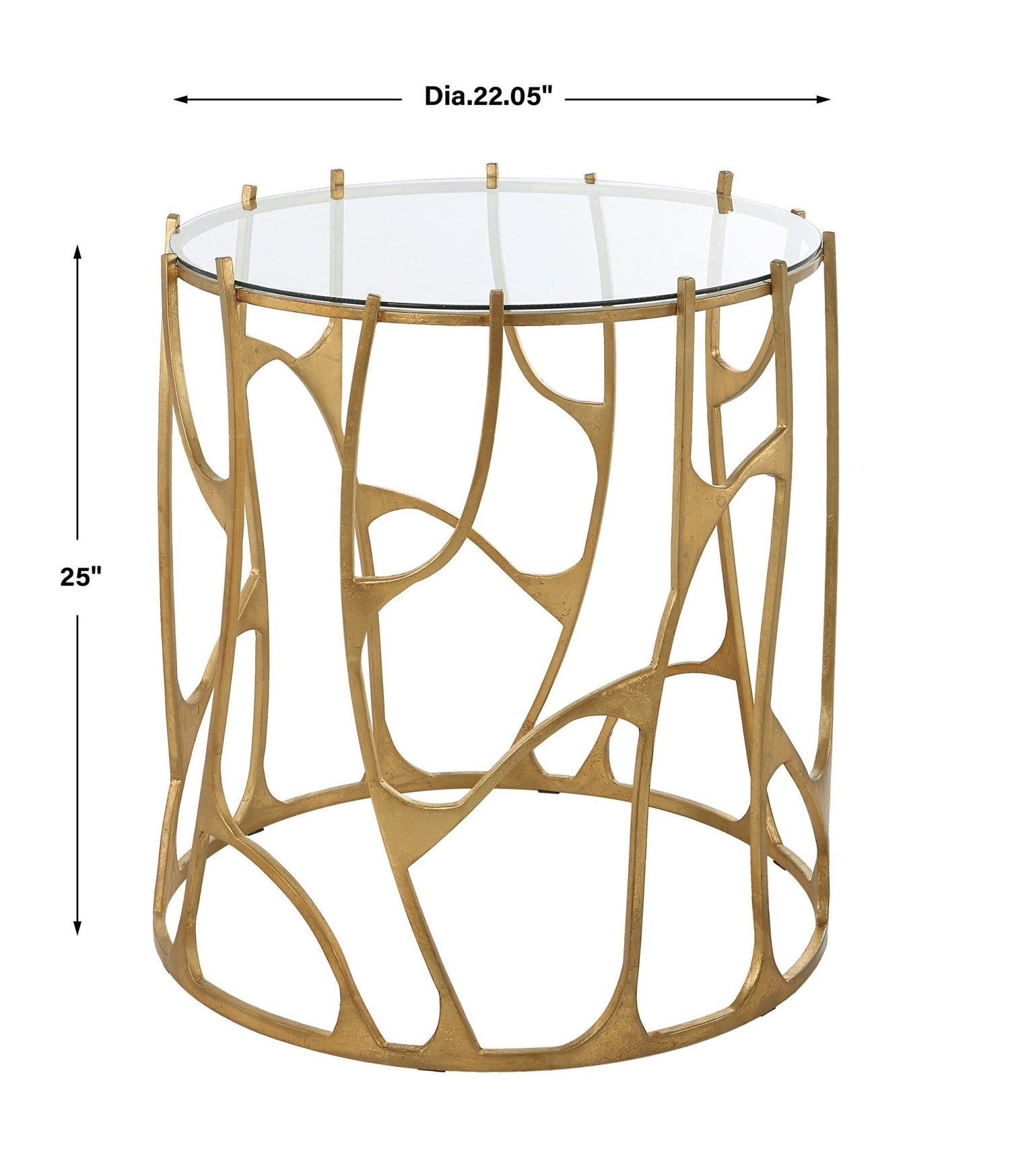 Uttermost Ritual Round Gold Side Table - Home Elegance USA