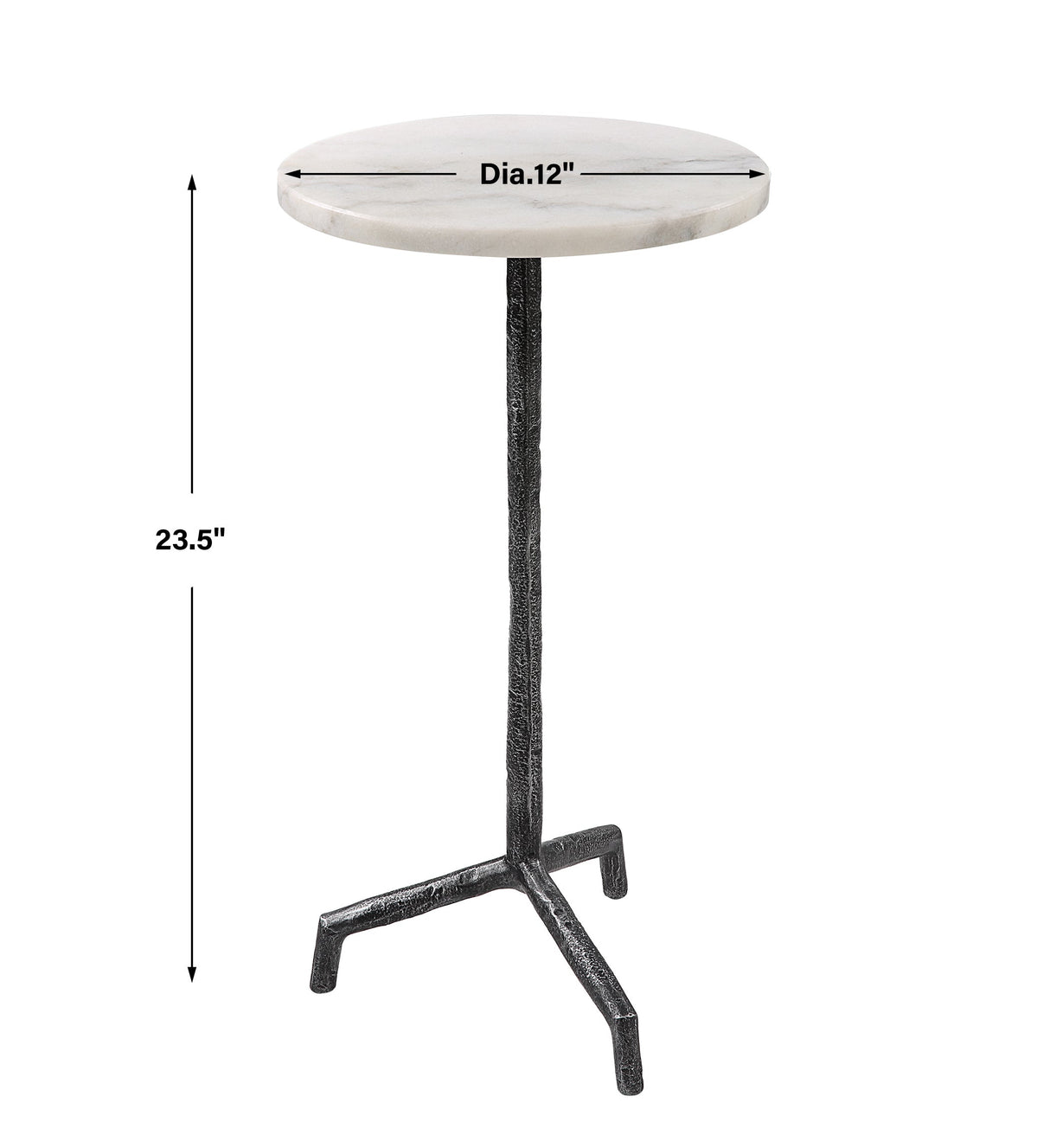 Uttermost Puritan White Marble Drink Table - Home Elegance USA