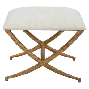 Uttermost Expedition White Fabric Small Bench - Home Elegance USA
