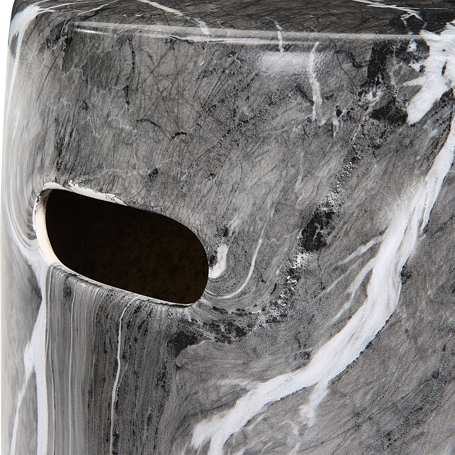 Uttermost Marvel Marbled Garden Stool - Home Elegance USA