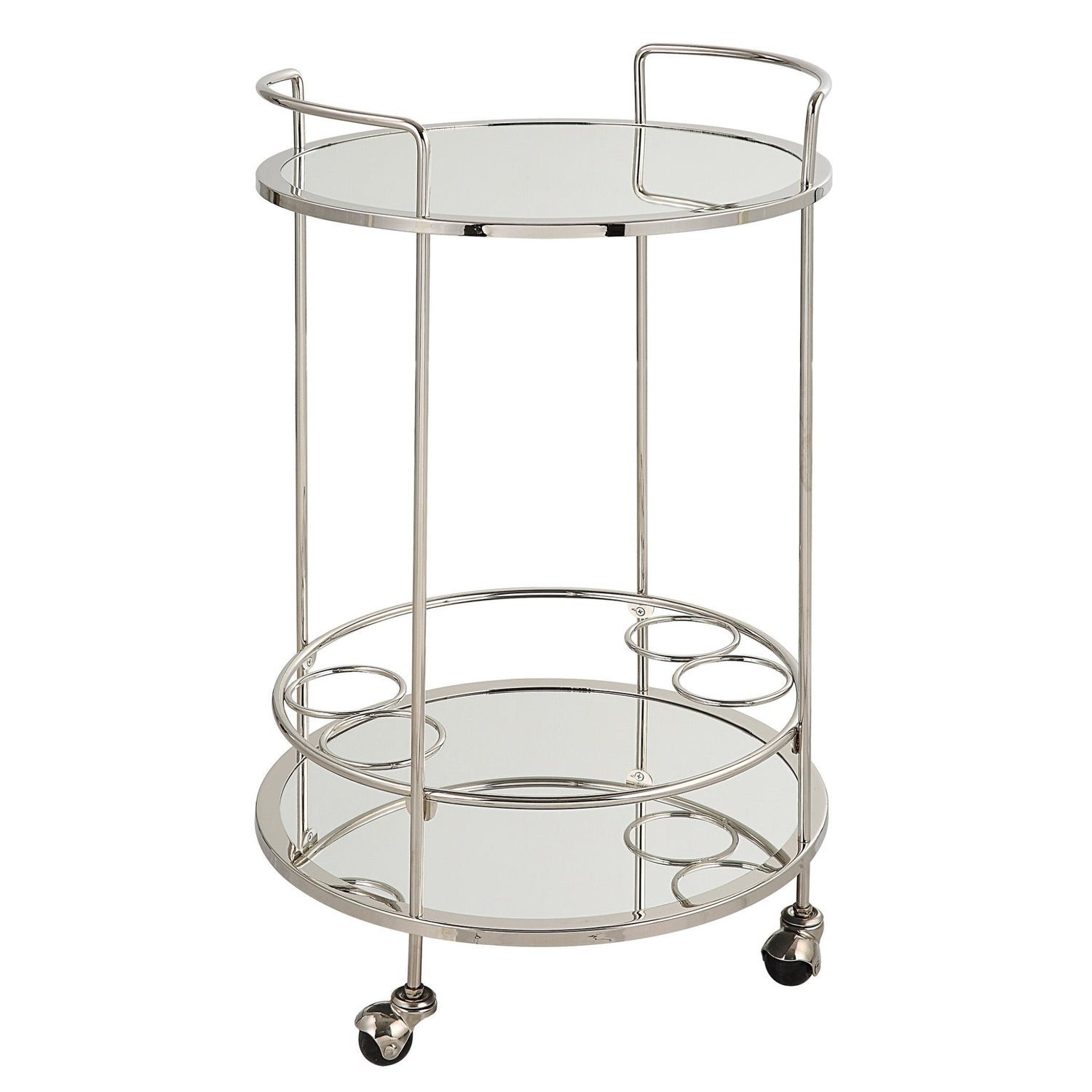 Uttermost Spritz Chrome Bar Cart - Home Elegance USA