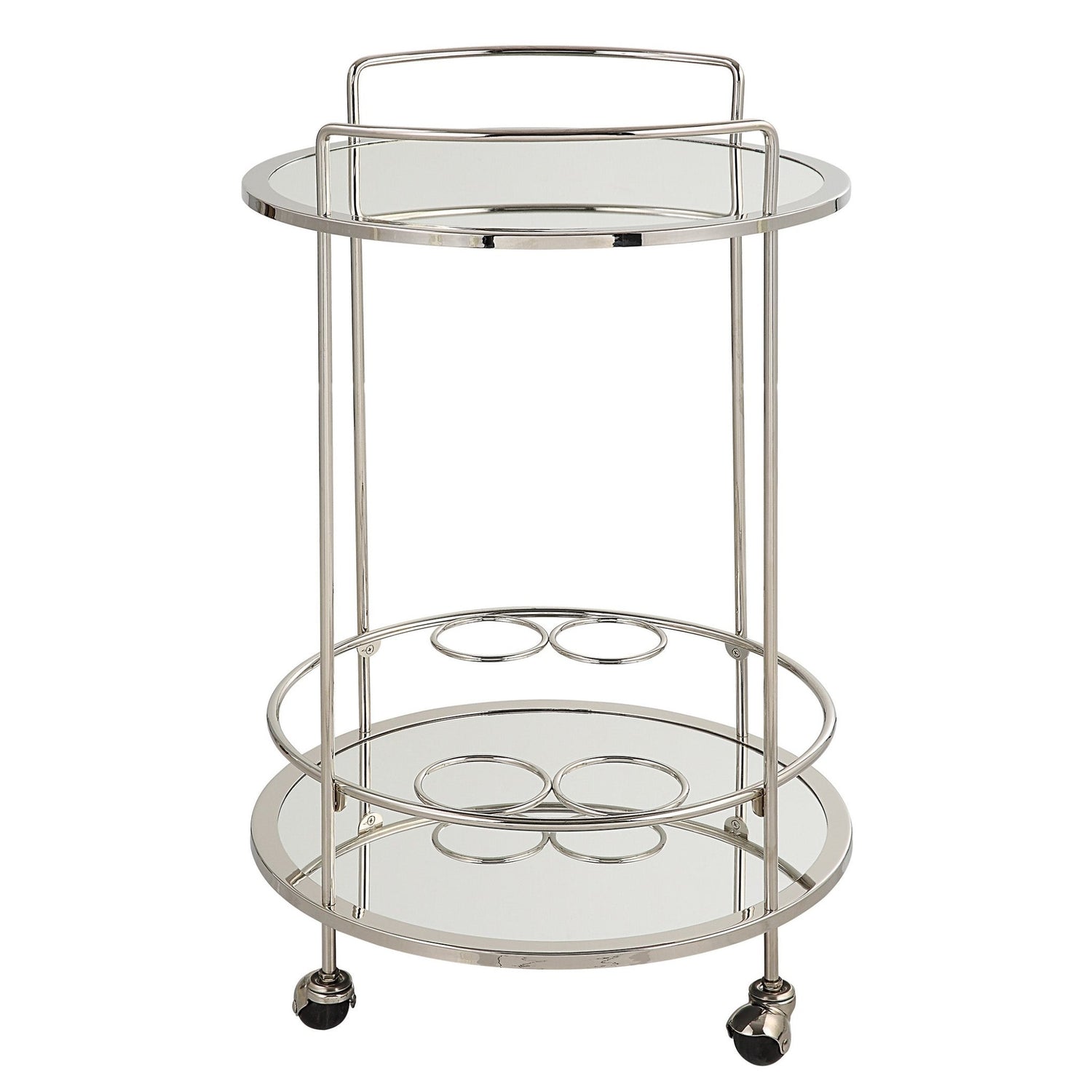 Uttermost Spritz Chrome Bar Cart - Home Elegance USA