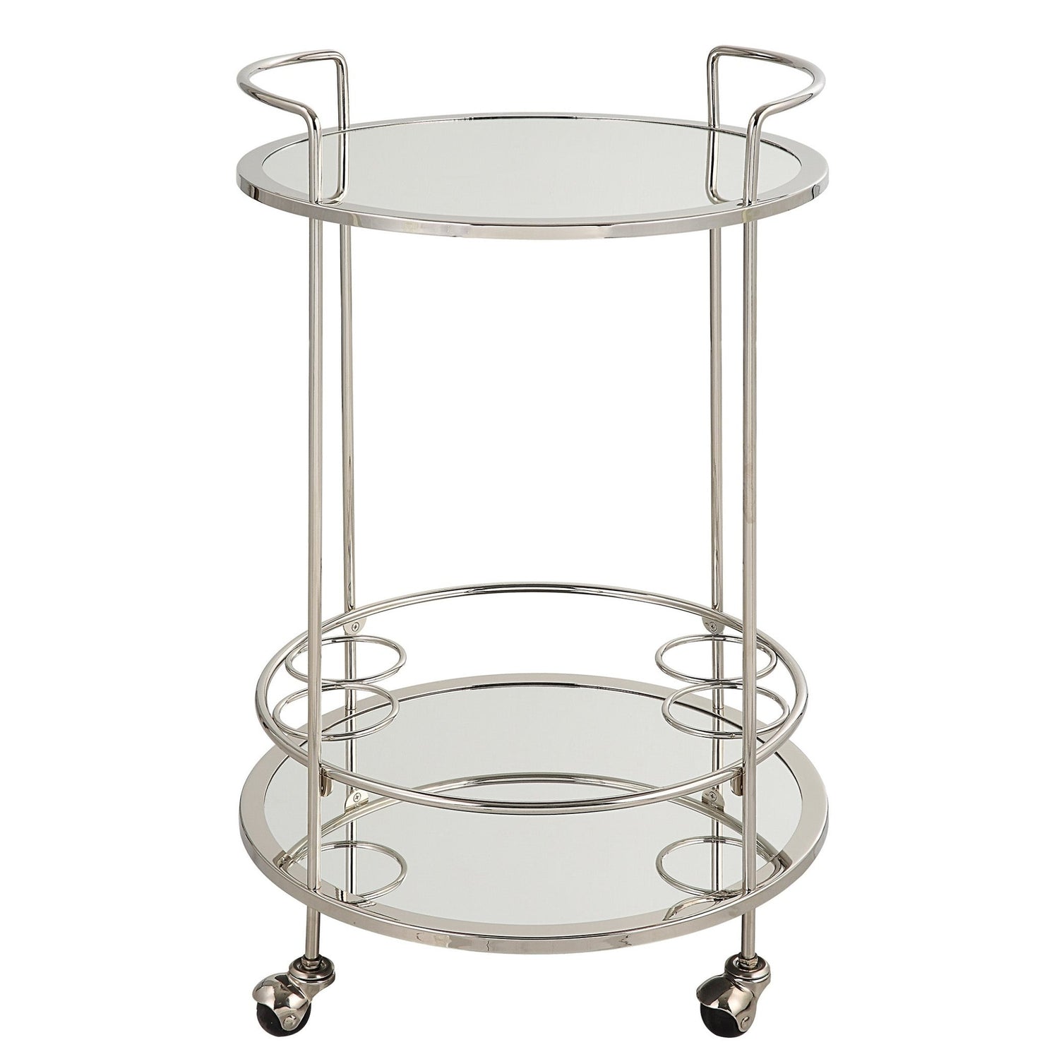 Uttermost Spritz Chrome Bar Cart - Home Elegance USA