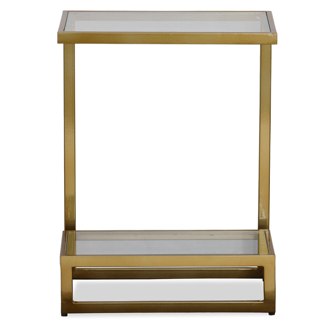 Uttermost Musing Brushed Brass Accent Table - Home Elegance USA