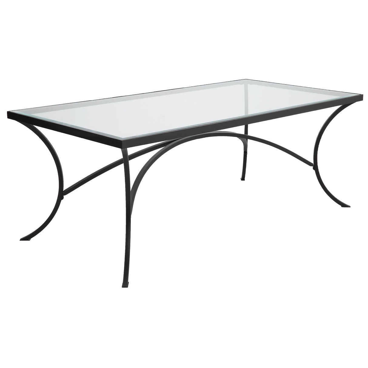 Alayna Black Metal & Glass Coffee Table | Uttermost | Home Elegance USA