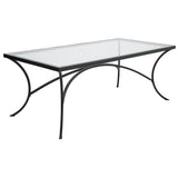 Alayna Black Metal & Glass Coffee Table | Uttermost | Home Elegance USA