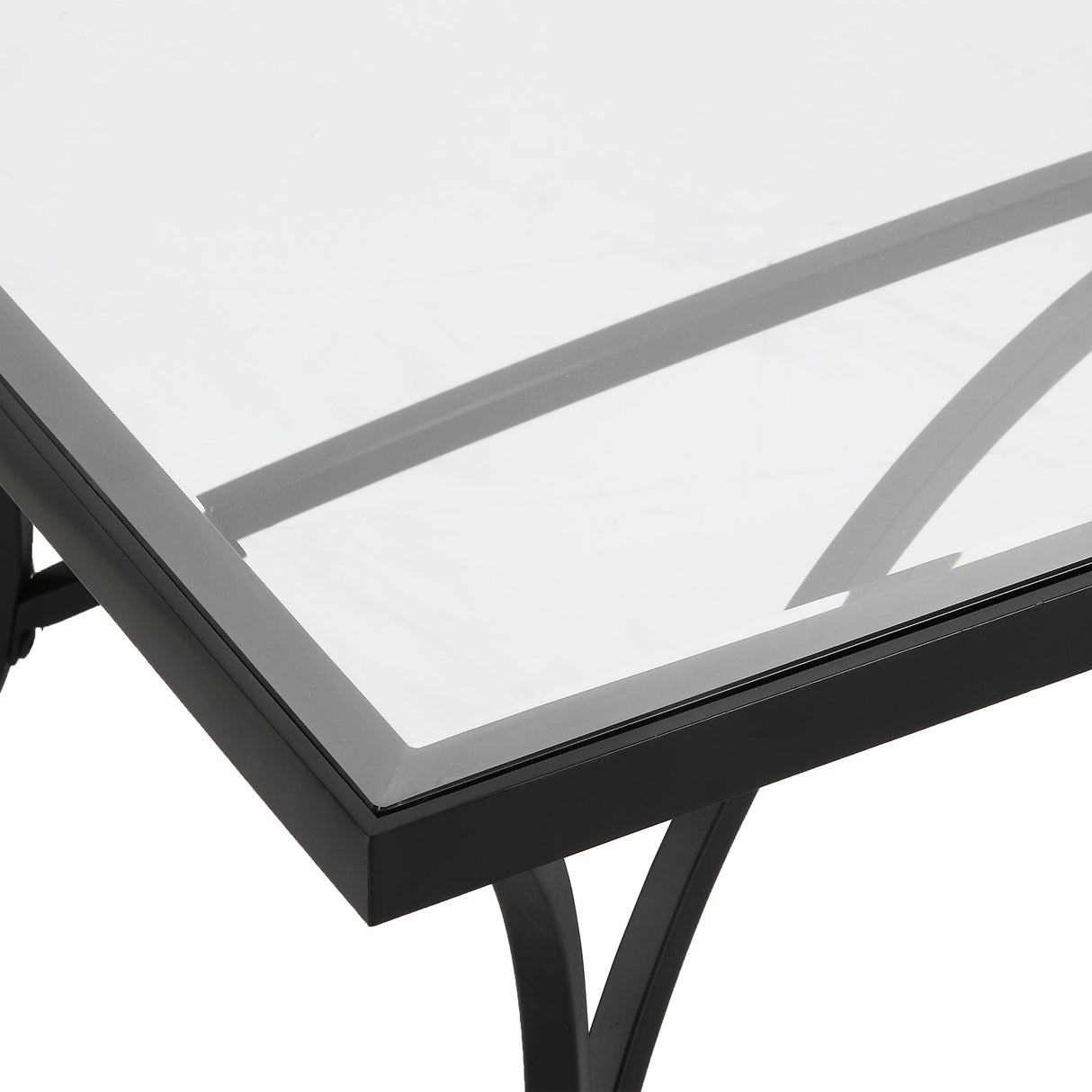 Alayna Black Metal & Glass Coffee Table | Uttermost | Home Elegance USA