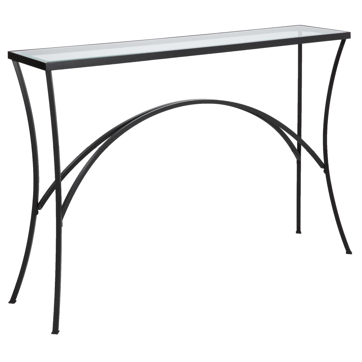 Alayna Black Metal & Glass Console Table | Uttermost | Home Elegance USA