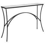 Alayna Black Metal & Glass Console Table | Uttermost | Home Elegance USA