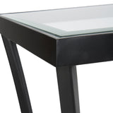 Alayna Black Metal & Glass Console Table | Uttermost | Home Elegance USA