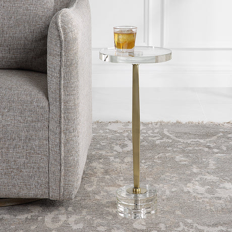 Uttermost Groove Crystal Drink Table - Home Elegance USA